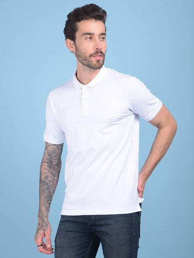 White Cotton T-Shirt-Men T-shirts-Crimsoune Club