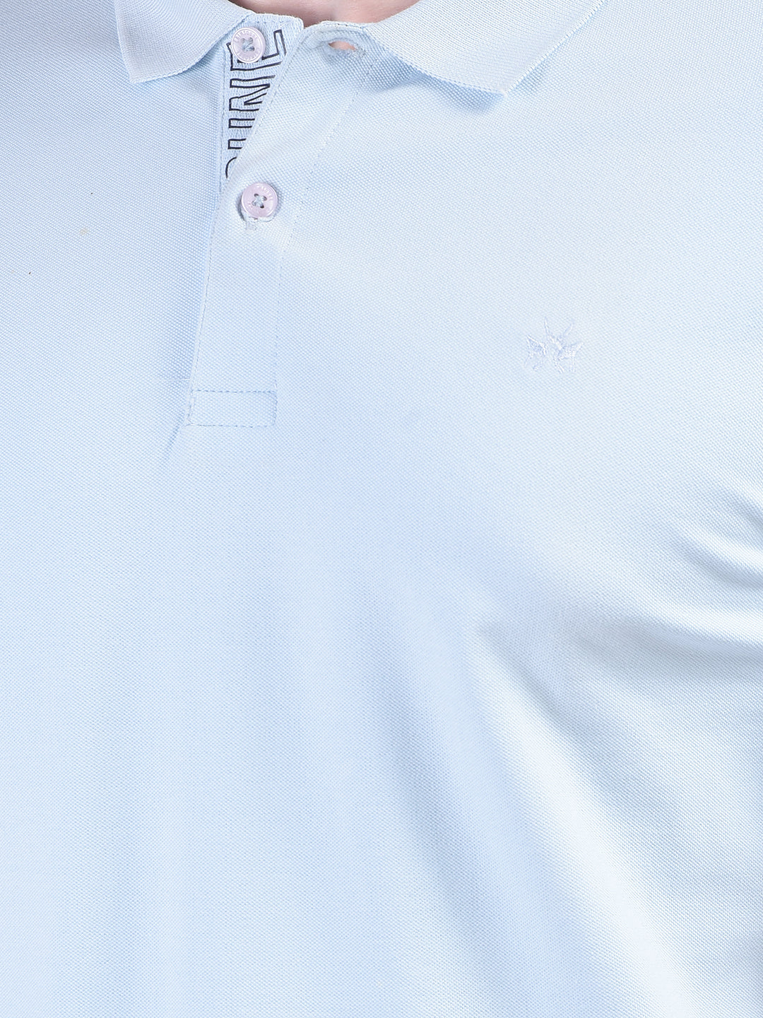 Blue Polo Neck T-Shirt-Men T-Shirts-Crimsoune Club