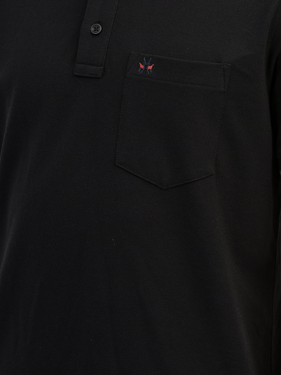 Black Polo T-shirt-Men T-shirts-Crimsoune Club