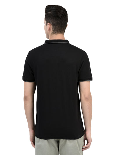 Black Polo T-shirt-Men T-shirts-Crimsoune Club