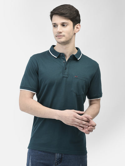 Green Polo-T-Shirt-Men T-Shirts-Crimsoune Club