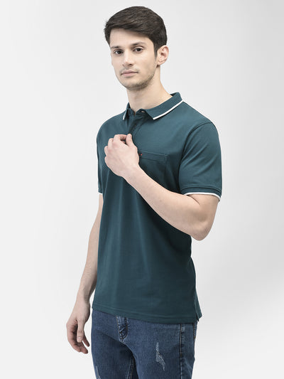 Green Polo-T-Shirt-Men T-Shirts-Crimsoune Club