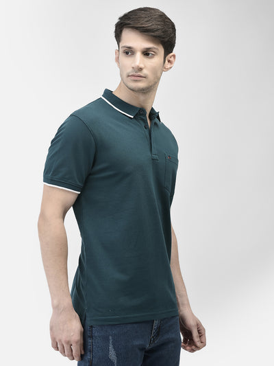 Green Polo-T-Shirt-Men T-Shirts-Crimsoune Club