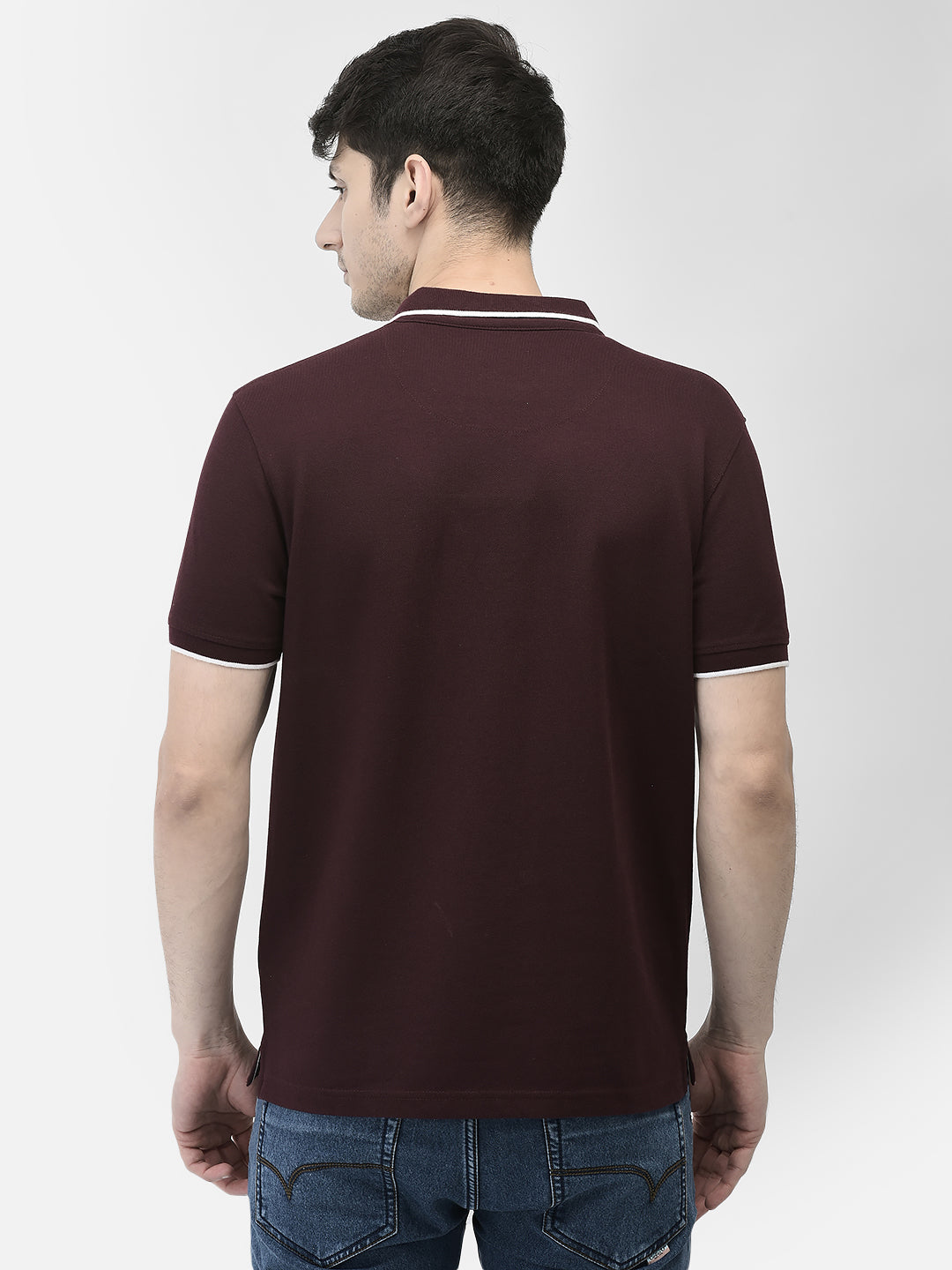 Wine Polo T-Shirt-Men T-Shirts-Crimsoune Club