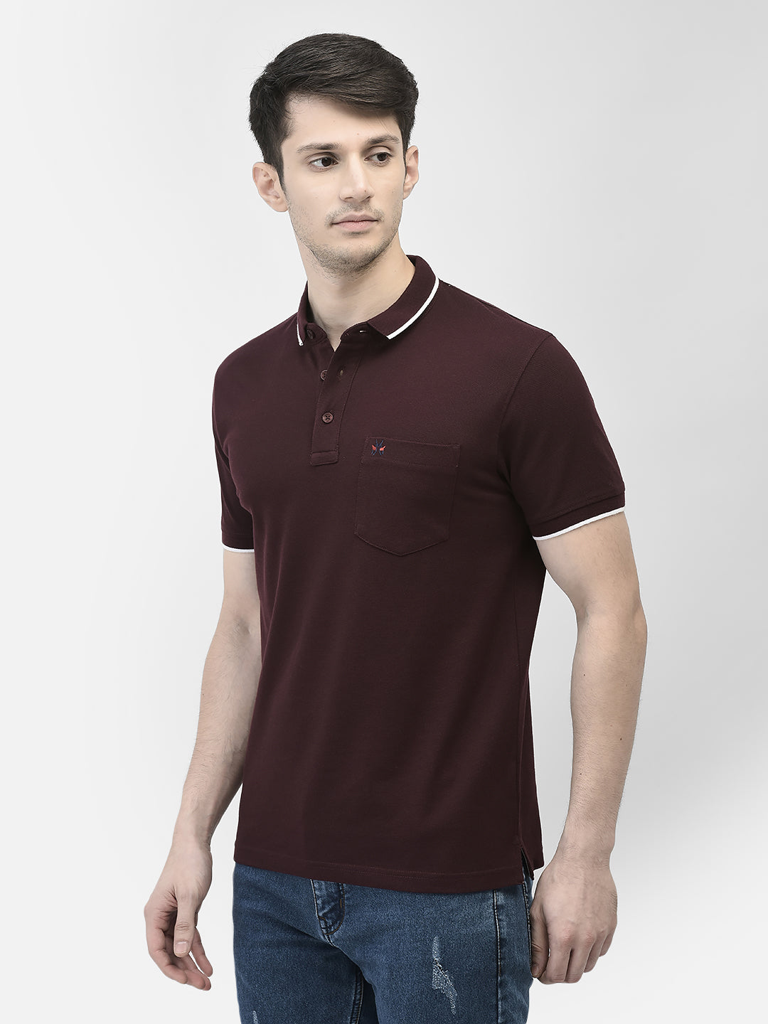 Wine Polo T-Shirt-Men T-Shirts-Crimsoune Club