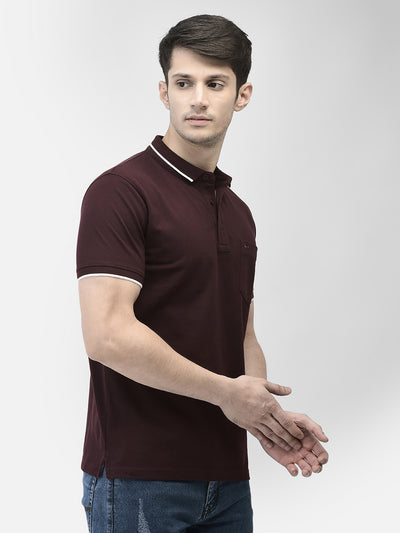 Wine Polo T-Shirt-Men T-Shirts-Crimsoune Club