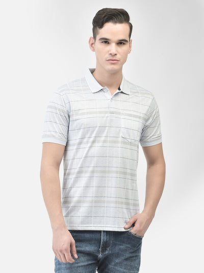 Grey Striped T-Shirt-Men T-Shirts-Crimsoune Club