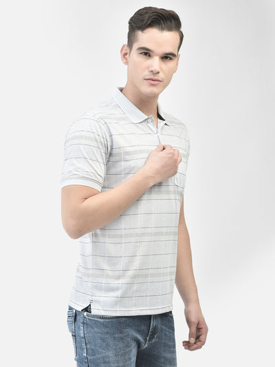 Grey Striped T-Shirt-Men T-Shirts-Crimsoune Club
