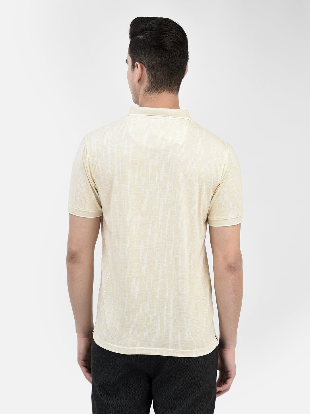 Printed Yellow T-Shirt-Men T-Shirts-Crimsoune Club