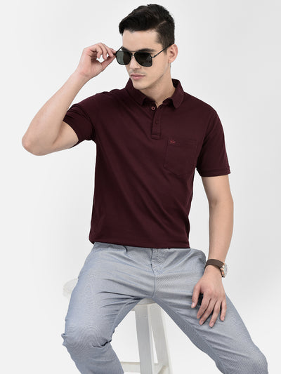 Maroon T-Shirt-Men T-Shirts-Crimsoune Club