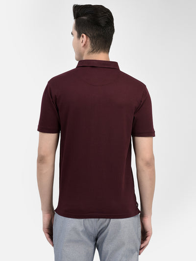 Maroon T-Shirt-Men T-Shirts-Crimsoune Club