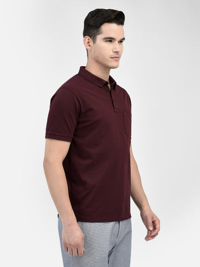 Maroon T-Shirt-Men T-Shirts-Crimsoune Club