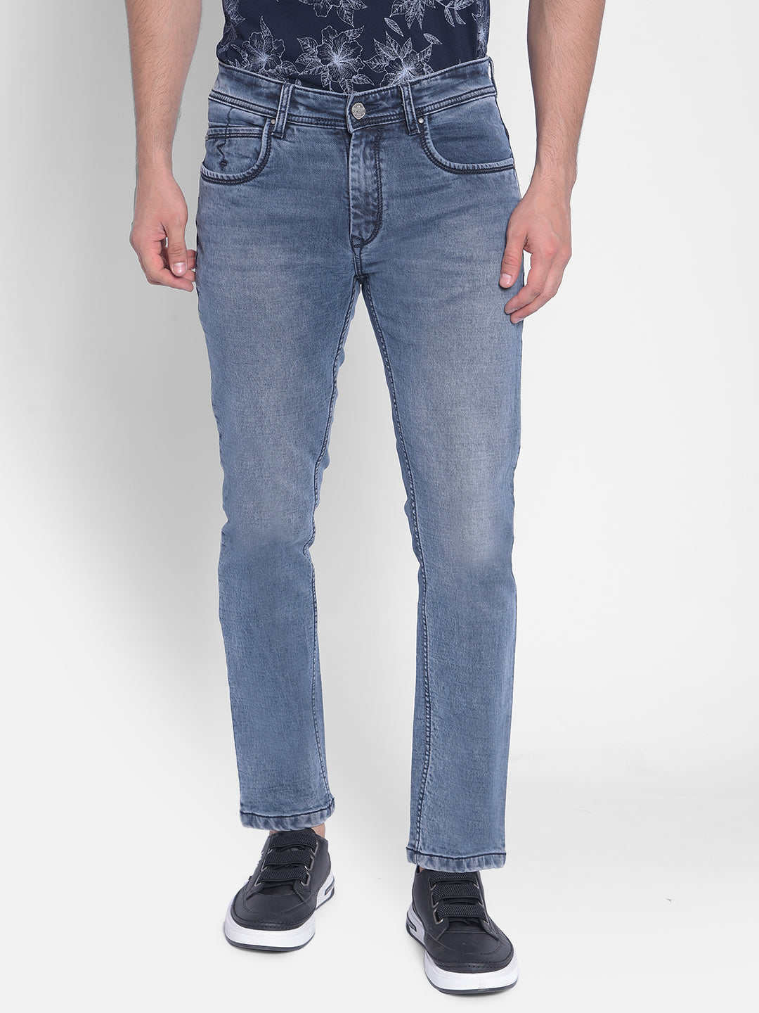 Blue Skinny Jeans-Men Jeans-Crimsoune Club