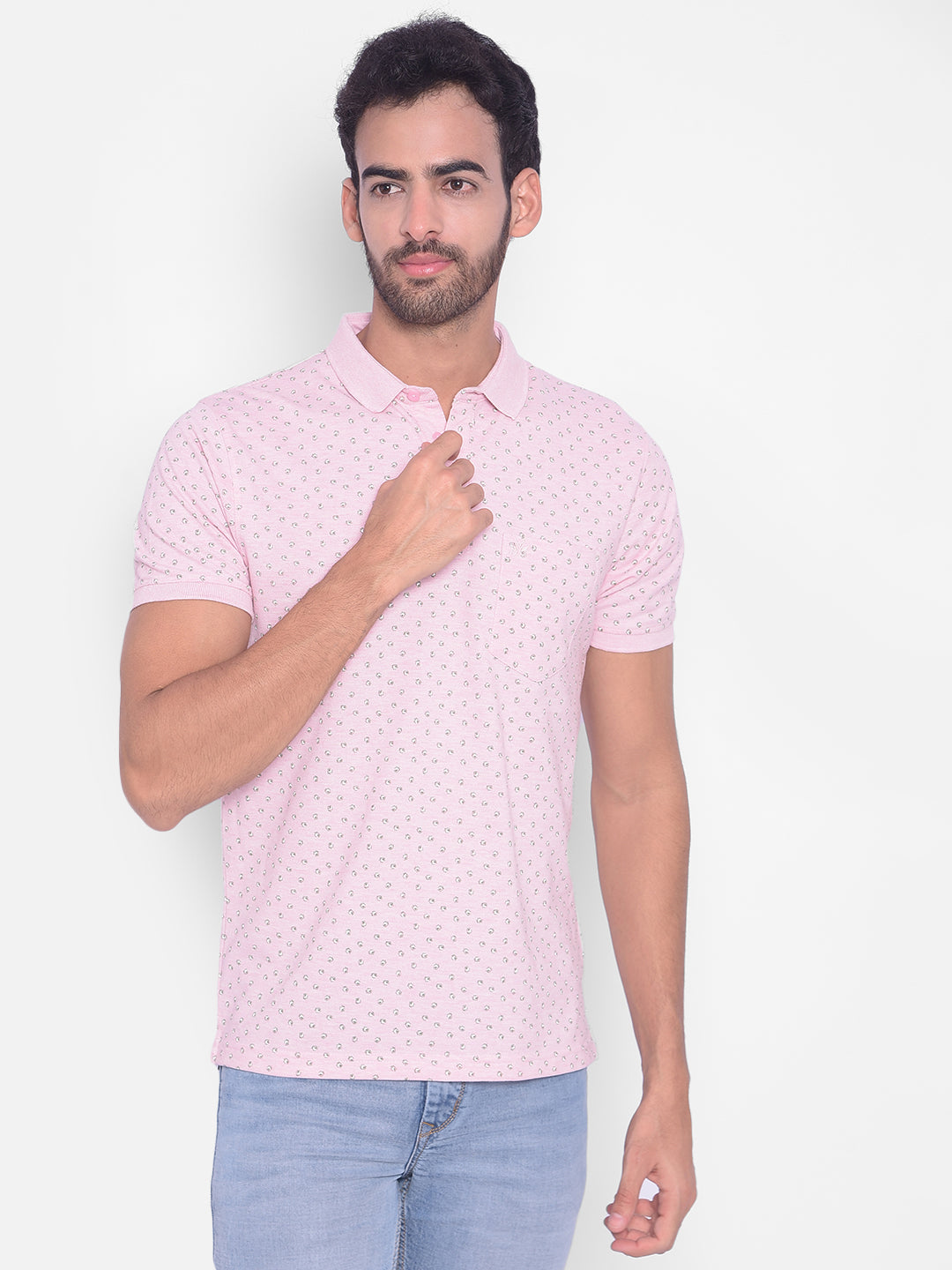 Pink T-Shirt-Men T-Shirts-Crimsoune Club