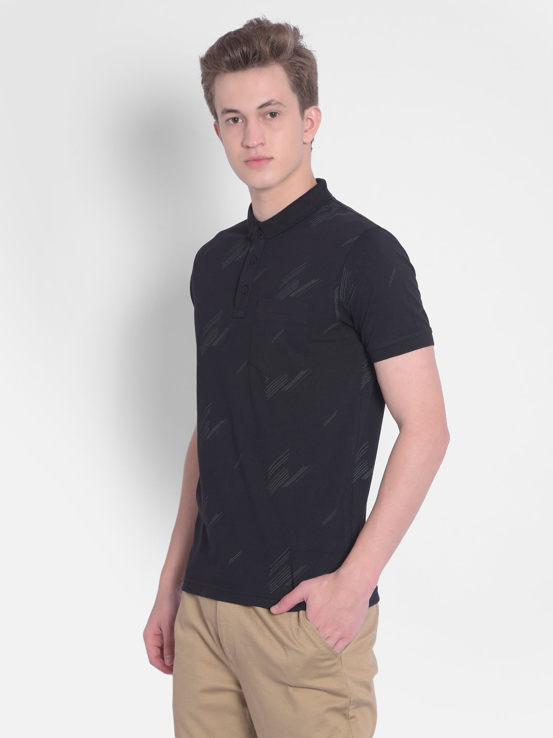Black Printed T-Shirt-Men T-Shirts-Crimsoune Club