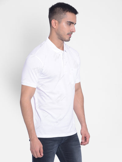 White Printed T-shirt-Men Jeans-Crimsoune Club