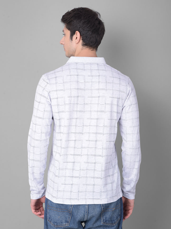 Grey Printed Long Sleeved T-Shirt-Men T-Shirts-Crimsoune Club