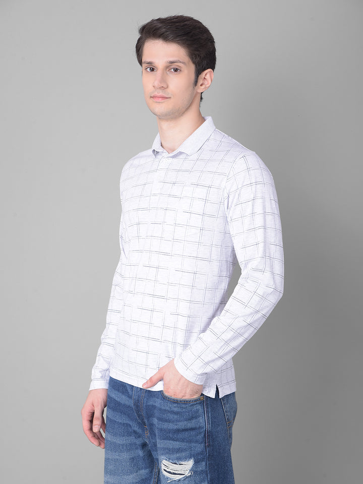 Grey Printed Long Sleeved T-Shirt-Men T-Shirts-Crimsoune Club