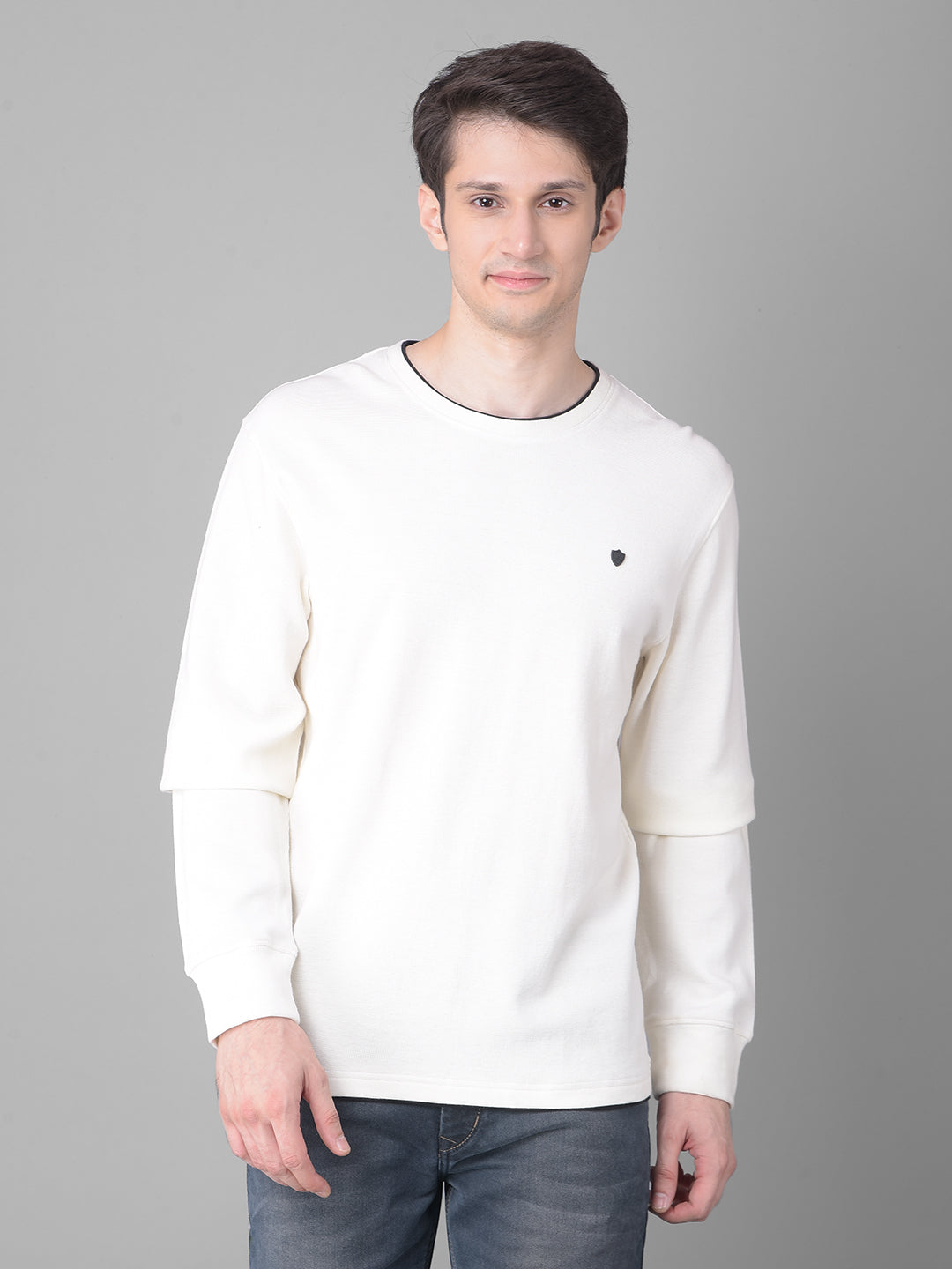 White Long Sleeved T-Shirt-Men T-Shirts-Crimsoune Club