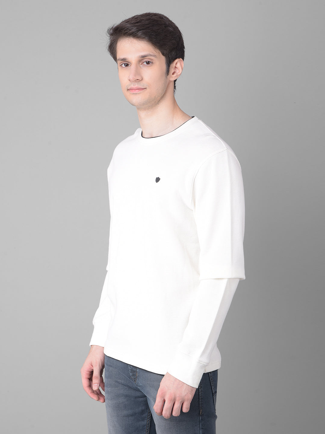 White Long Sleeved T-Shirt-Men T-Shirts-Crimsoune Club