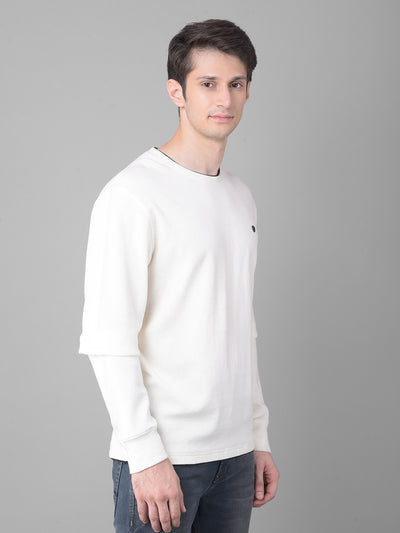 White Long Sleeved T-Shirt-Men T-Shirts-Crimsoune Club