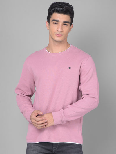 Peach Long Sleeved T-Shirt-Men T-Shirts-Crimsoune Club