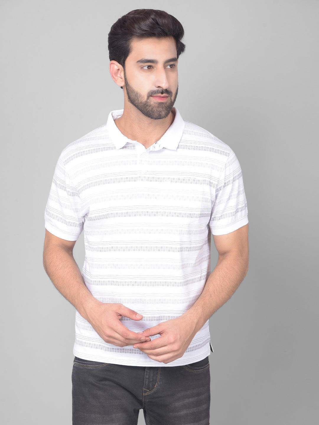 White Printed T-Shirt-Men T-Shirts-Crimsoune Club