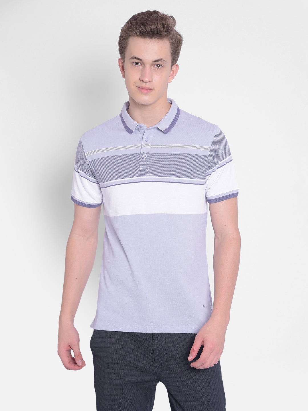 Purple Stripes T-Shirt-Men T-Shirts-Crimsoune Club