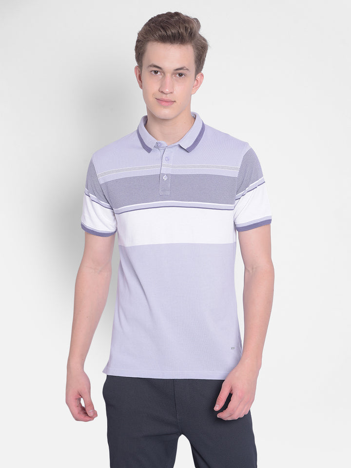 Purple Stripes T-Shirt-Men T-Shirts-Crimsoune Club