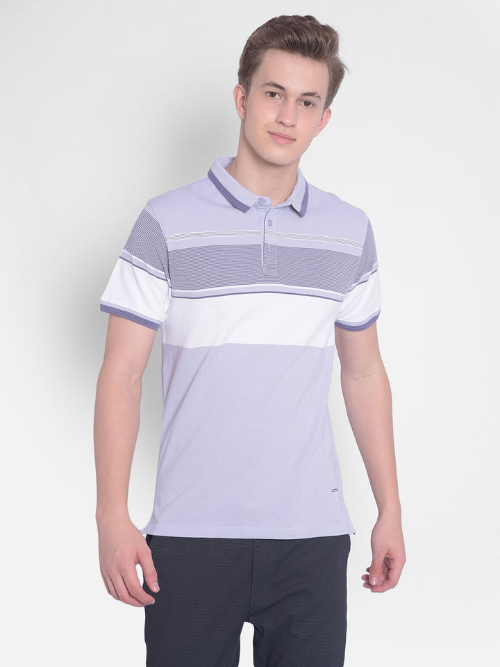 Purple Stripes T-Shirt-Men T-Shirts-Crimsoune Club