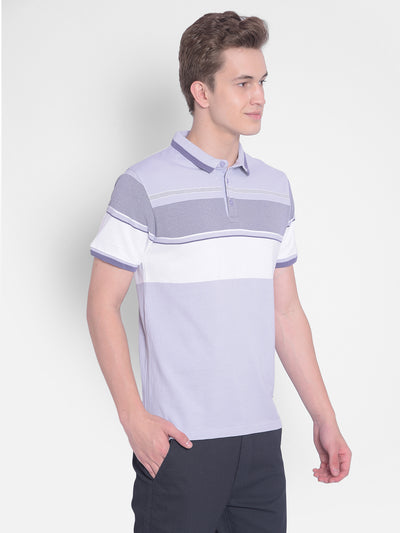 Purple Stripes T-Shirt-Men T-Shirts-Crimsoune Club