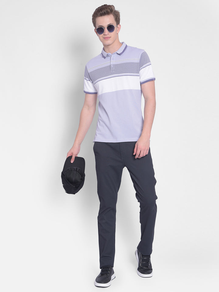 Purple Stripes T-Shirt-Men T-Shirts-Crimsoune Club