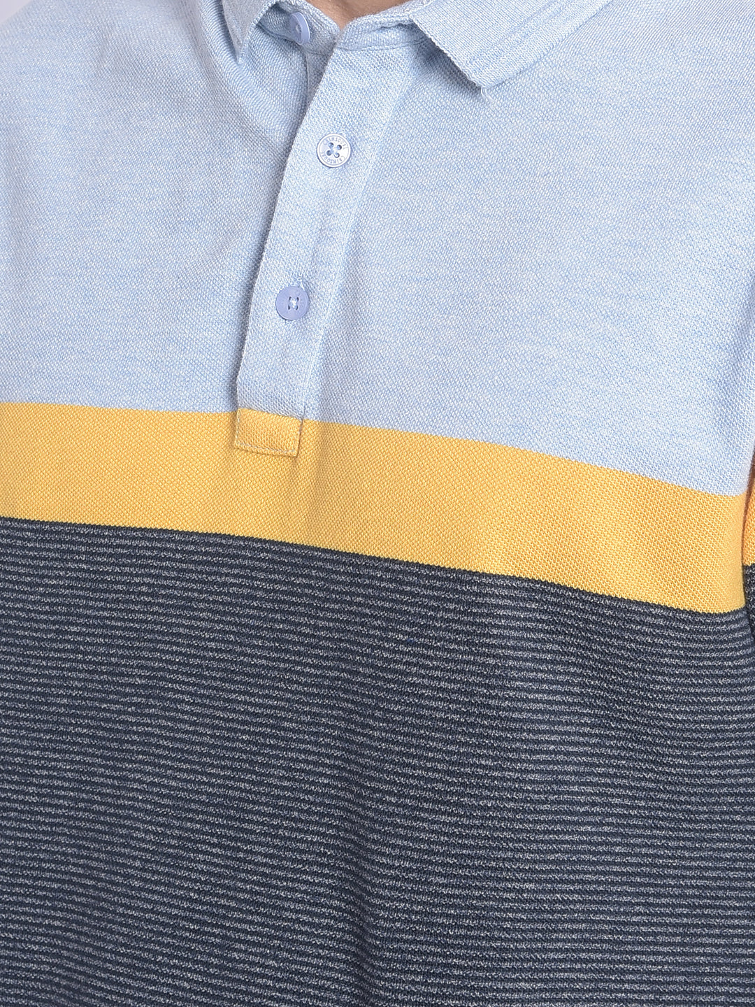 Navy Blue Colorblocked T-Shirt-Men T-Shirts-Crimsoune Club