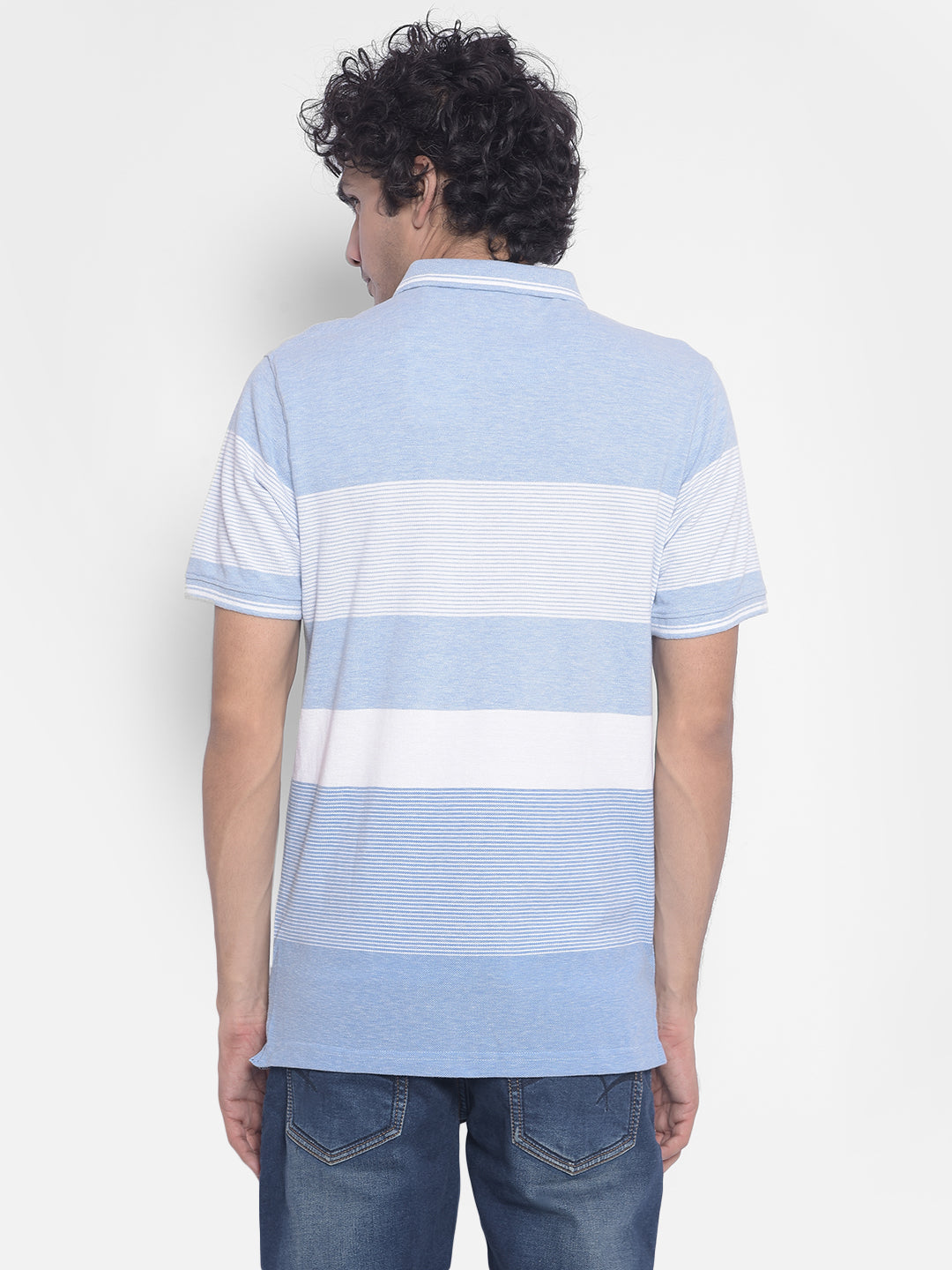 Blue Stripes T-Shirt-Men T-Shirts-Crimsoune Club
