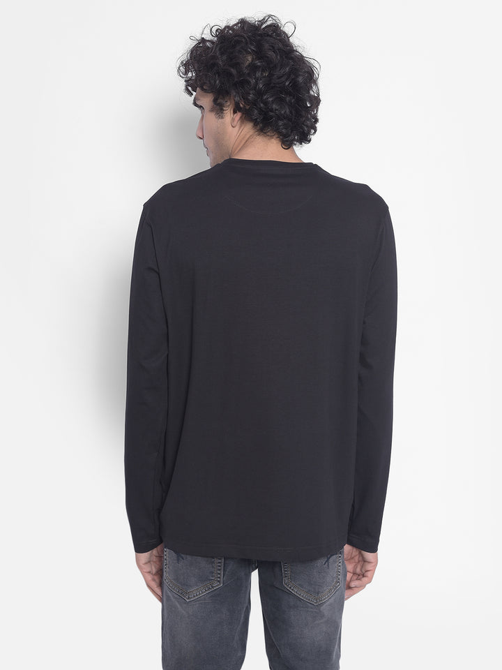 Black Printed T-Shirt-Men T-Shirts-Crimsoune Club