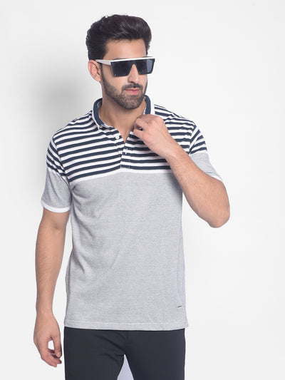 Black Striped T-Shirt-Men T-Shirts-Crimsoune Club