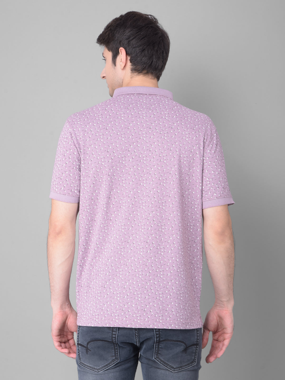 Lavender Printed T-Shirt-Men T-Shirts-Crimsoune Club