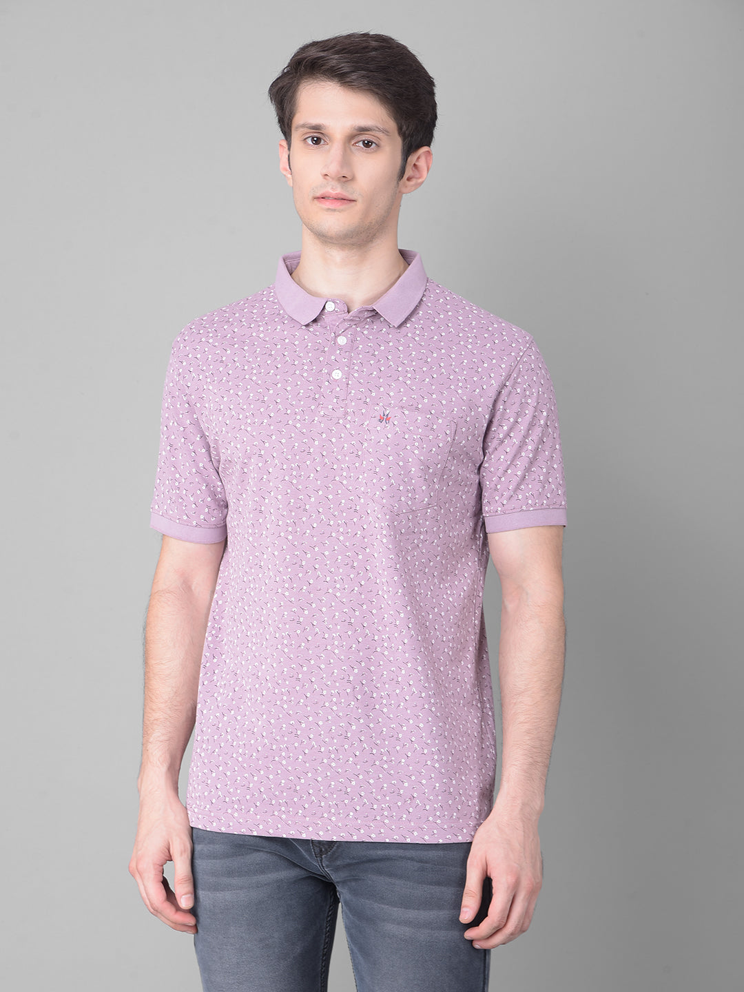 Lavender Printed T-Shirt-Men T-Shirts-Crimsoune Club