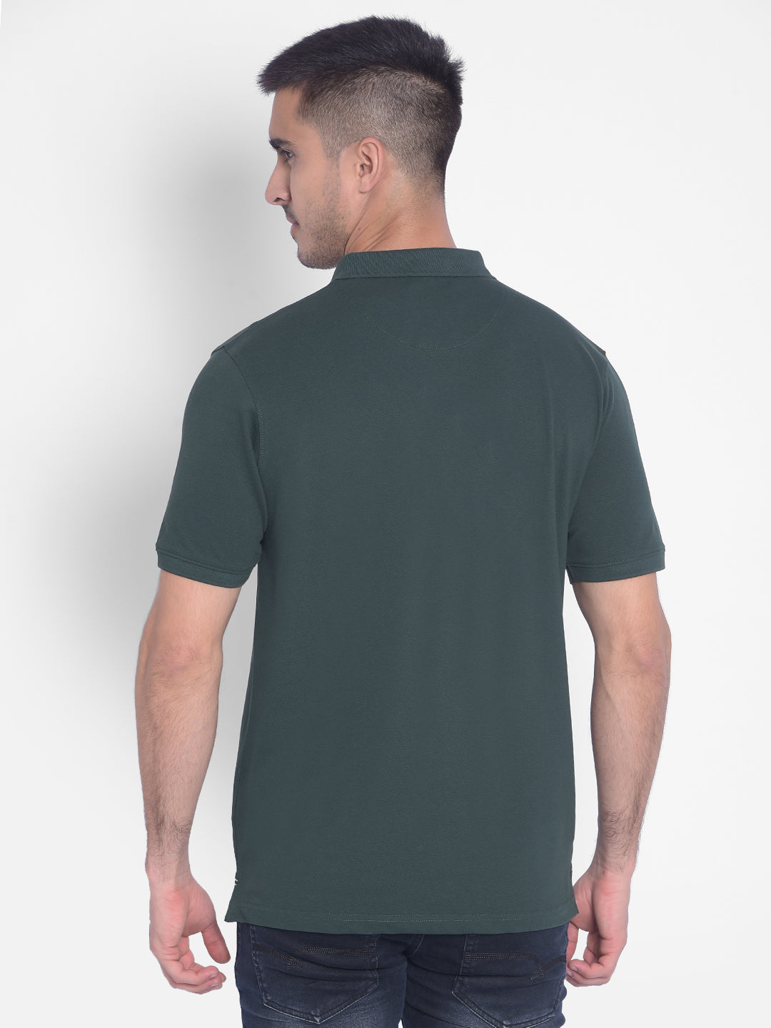 Green Polo T-shirt-Men Jeans-Crimsoune Club