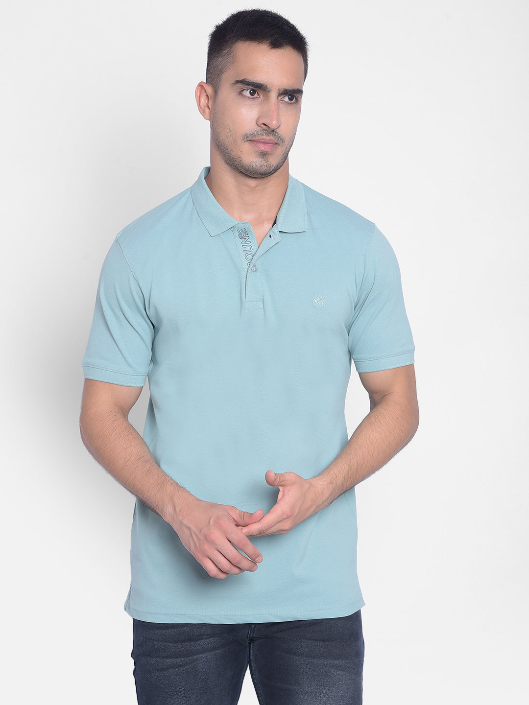 Mint Green T-shirt-Men Jeans-Crimsoune Club