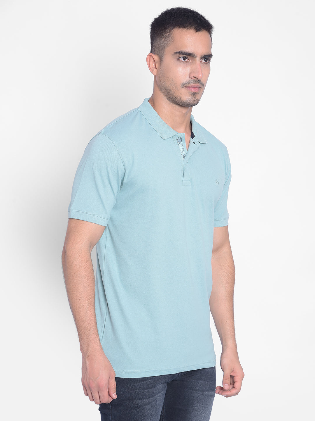 Mint Green T-shirt-Men Jeans-Crimsoune Club