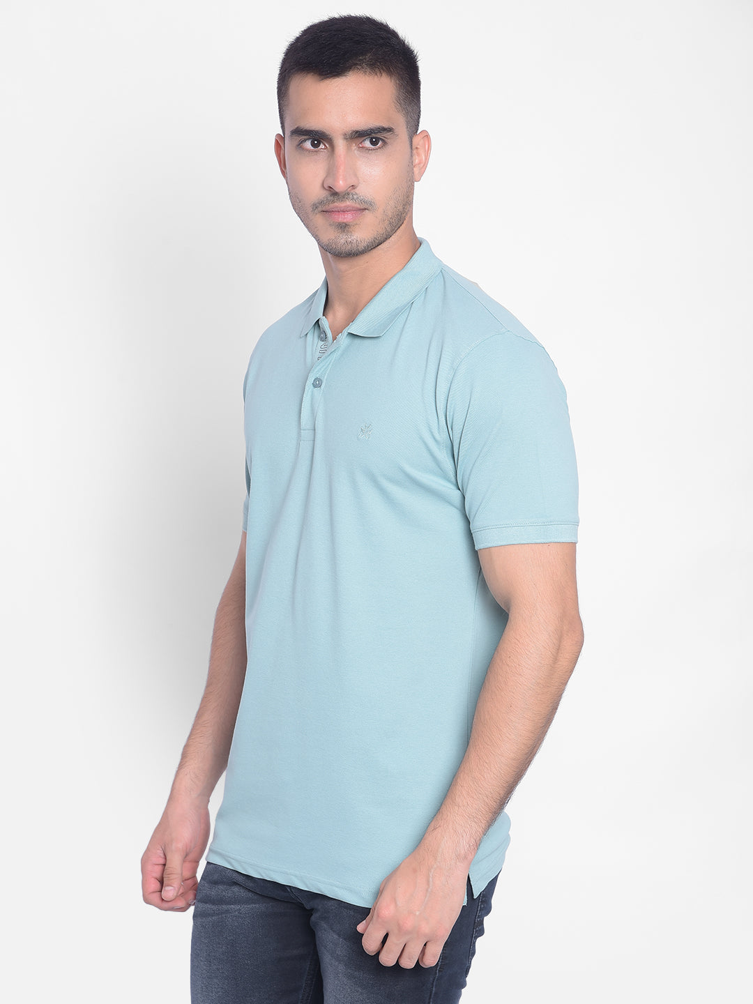 Mint Green T-shirt-Men Jeans-Crimsoune Club