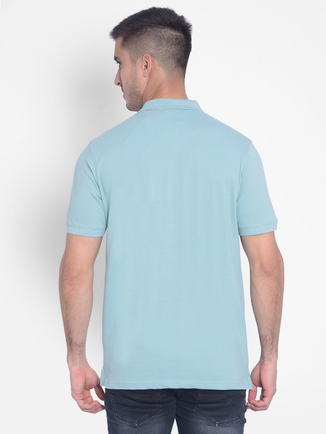 Mint Green T-shirt-Men Jeans-Crimsoune Club