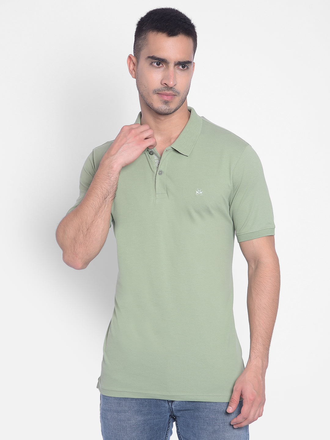 Green T-shirt-Men Jeans-Crimsoune Club