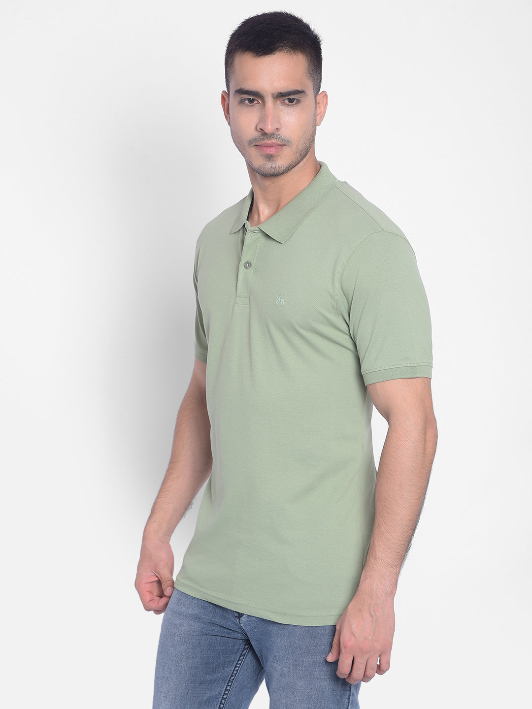 Green T-shirt-Men Jeans-Crimsoune Club