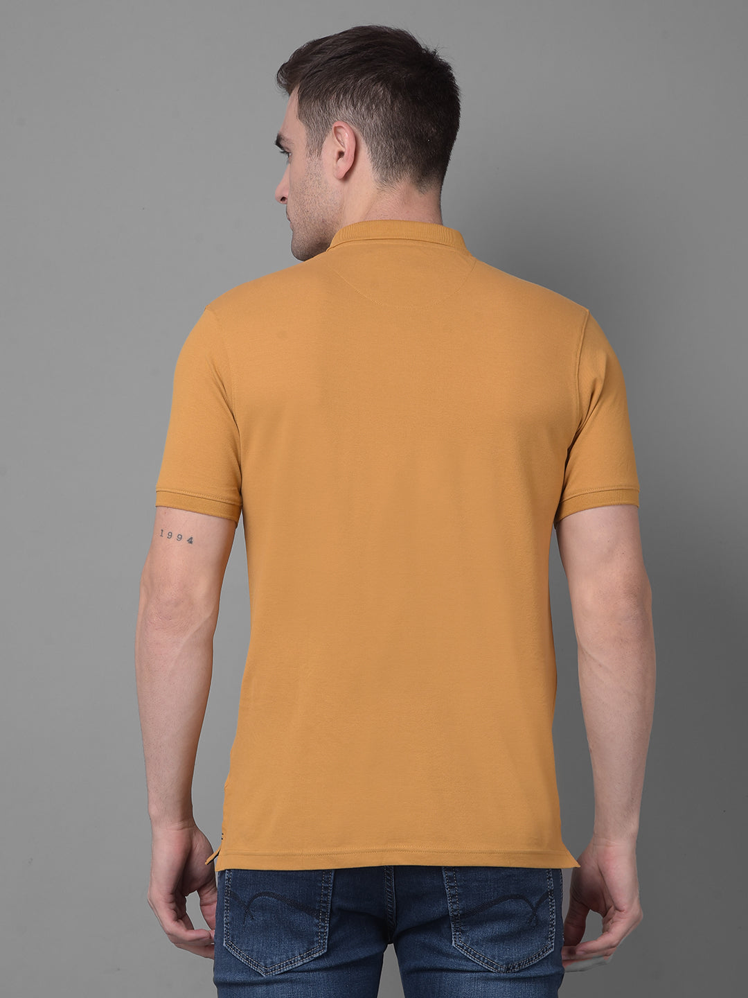 Mustard Tshirt-Men T-shirts-Crimsoune Club