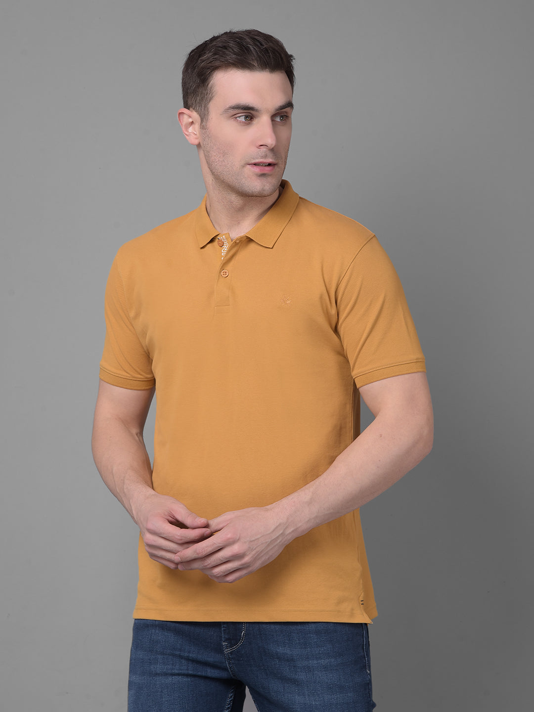 Mustard Tshirt-Men T-shirts-Crimsoune Club