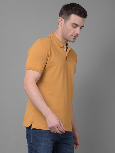 Mustard Tshirt-Men T-shirts-Crimsoune Club