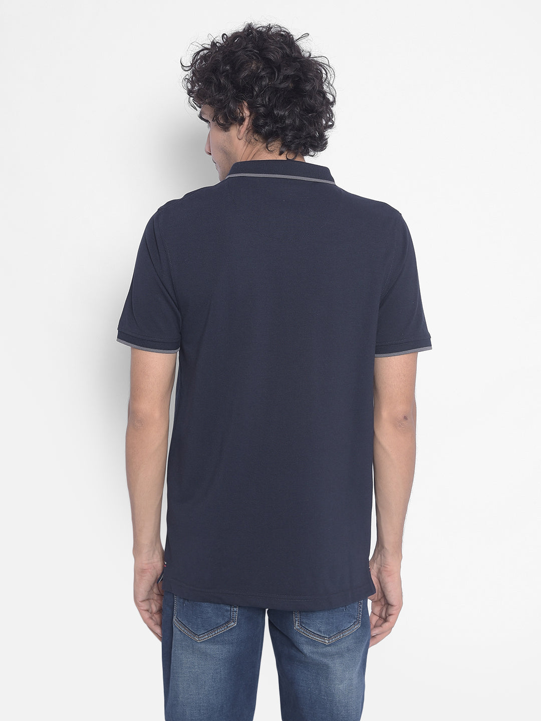 Navy Blue T-Shirt-Men T-Shirts-Crimsoune Club