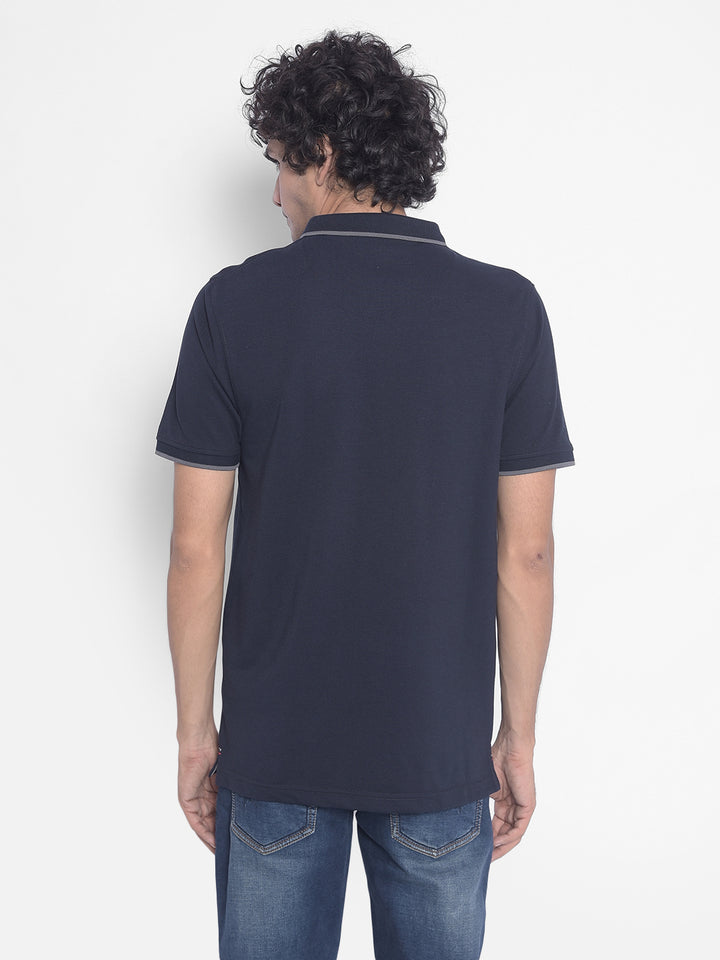 Navy Blue T-Shirt-Men T-Shirts-Crimsoune Club